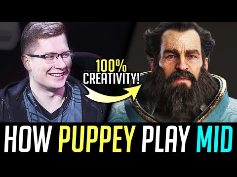 When the SMARTEST CAPTAIN "Puppey" play Mid Lane - 100% Creativity! DOTA 2