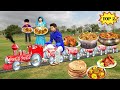 Mini Coca Cola Train Food Delivery Chicken Biryani Egg Roti Street Food Hindi Kahani Moral Stories