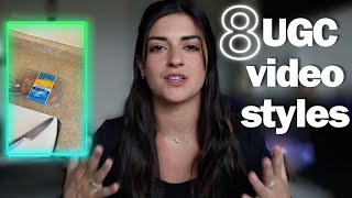 listing different styles of UGC videos to add to your portfolio