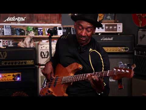 Marcus Miller testing out the New Sire V10 Pickups