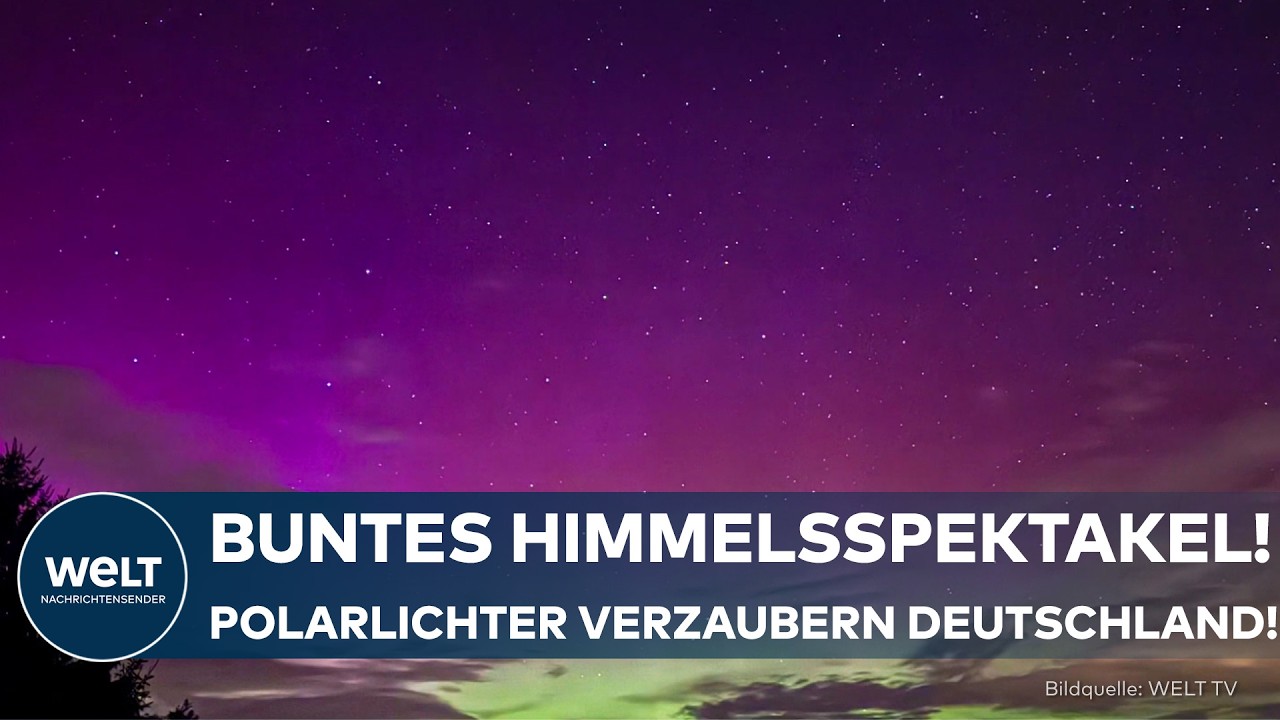 HIMMELSSPEKTAKEL ÜBER DEUTSCHLAND: Bunte Polarlichter sorgen für außergewöhnliche Bilder!