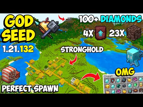 🔥Ultimate [God Seed] For Minecraft 1.21 Bedrock & PE | Speedrun Seed 1.21.132 | Minecraft Seeds