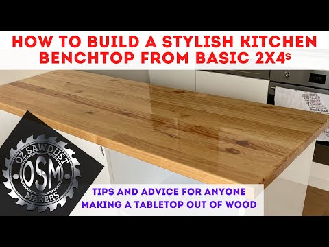 2x4s Kitchen Benchtop - Easy Stylish DIY Tabletop Project - How To Kitchen Island 4x2 #PalletProject