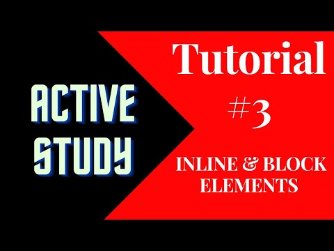 Web Development Tutorials Tutorial3 Inline And Block Elements Active Study