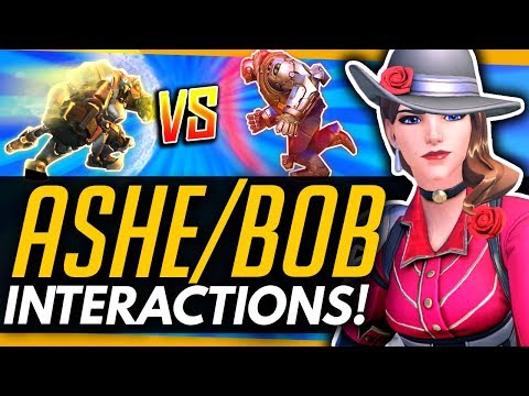 Overwatch | ASHE + BOB - We Test EVERYTHING -  All Ability Interactions vs ALL HEROES