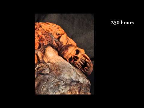 Skull Burl Wall Sculpture Carved by Jamie Thibault 2