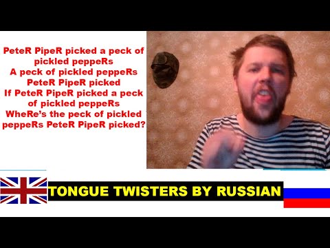 Russian tries to pronounce ENGLISH TONGUE TWISTERS