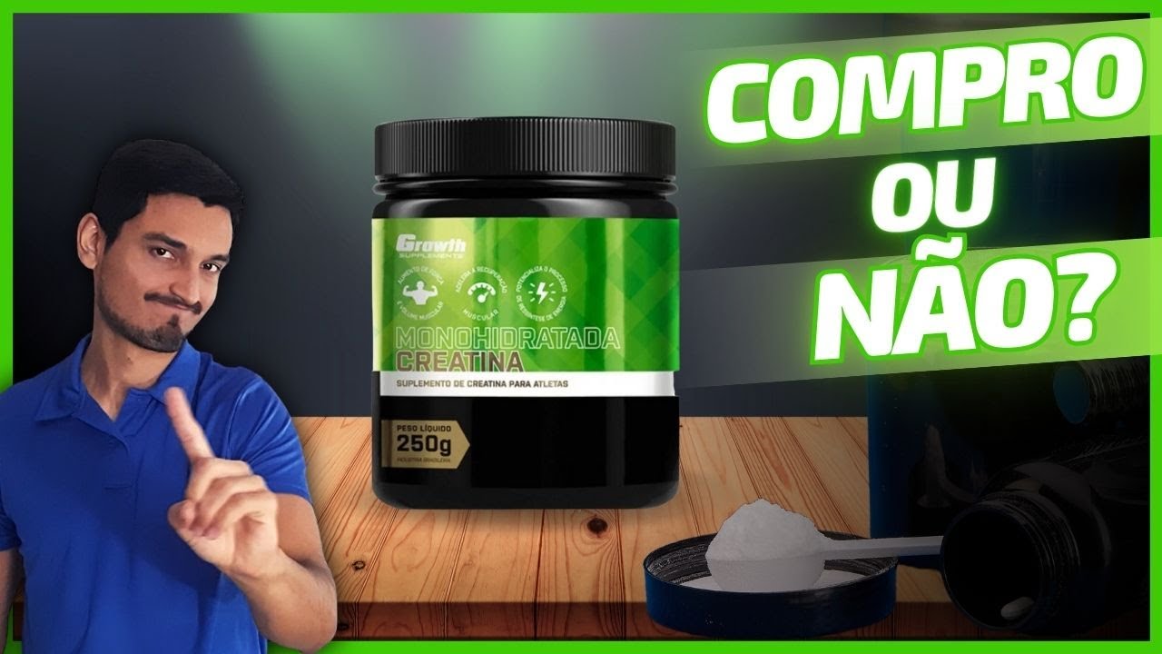Miniatura da avaliação em vídeo de Creatina Monohidratada Growth Supplements 100g Pura