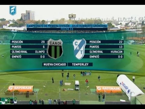 Fútbol en vivo. Nueva Chicago - Temperley. Fecha 14 del Torneo de Primera División. FPT.