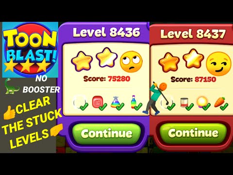 Toon Blast Levels 8436 8437 😏✨🦖