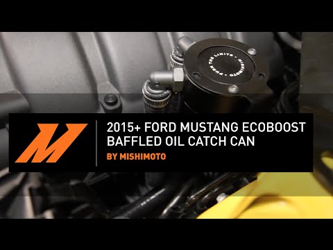 2015+ Ford Mustang EcoBoost Baffled Oil Catch Can, PCV Side Install Video by Mishimoto
