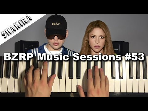 SHAKIRA - BZRP Music Sessions #53 (Piano Tutorial Lesson)