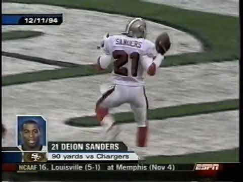 Deion Sanders' Kick Return Touchdowns