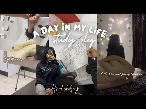 Study vlog that will motivate you🧚‍♀️ | 5:00 am morning routine, self care 🧖‍♀️, lots of studying 📑
