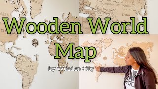 Wooden World Map by Wooden City  #DIY #homedecor #worldmap