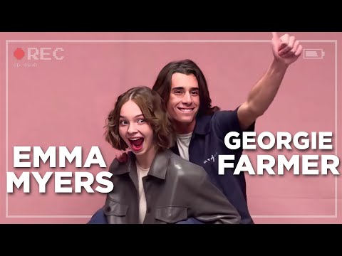 Emma Myers and Georgie Farmer playing This or That | Cast of Wednesday Addams