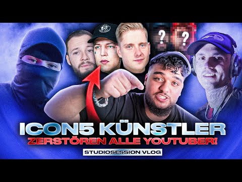 ICON 5 KÜNSTLER DISSEN ALLE YOUTUBER VON A BIS Z !! 😱 STUDIO SESSION VLOG
