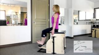 Linda’s Favorite Pilates Hiking and Skiing exercises on chair