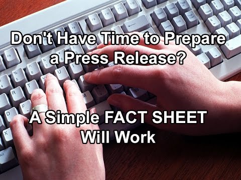 Prepare a Fact Sheet