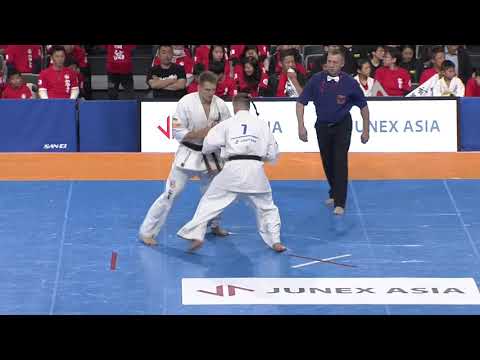 【新極真会】Court1 2nd Round3 man Antanas Klibavicius vs Joël Desmarais The 12th World Karate Championship