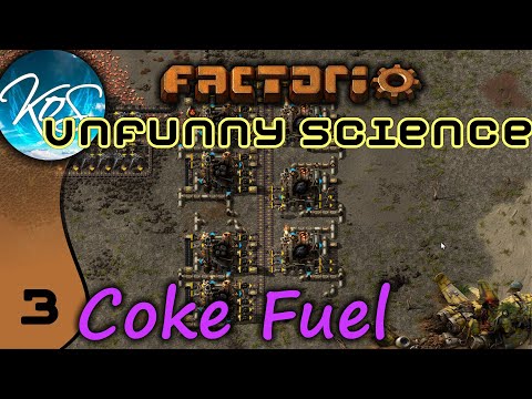 Factorio Unfunny Science 3 - PROPER COKE FUELING SYSTEM - Ships, trains, wild materials - Let's Play
