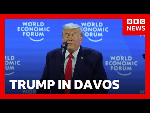 LIVE: Trump insists he 'won't use force' to acquire Greenland in Davos speech | BBC News