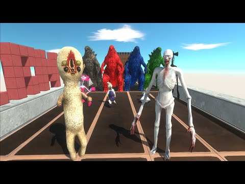 SCP 096 VS SCP 173 DEATH RUN - Animal Revolt Battle Simulator
