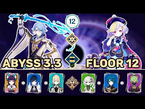 Rapid Fire Ayato C1 & Qiqi Freeze Hyperbloom .  Spiral Abyss 3.3 - Floor 12 (Genshin Impact).