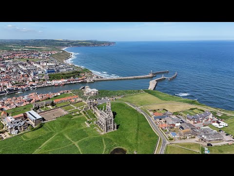 Drone over Whitby Abbey