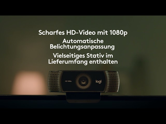 C922 Pro HD Streaming-Webcam | Superschnelles HD mit 720p und 60 Bildern pro Sekunde. de