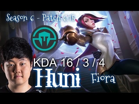 IMT Huni FIORA vs RIVEN TOP - Patch 6.15 NA Ranked | League of Legends