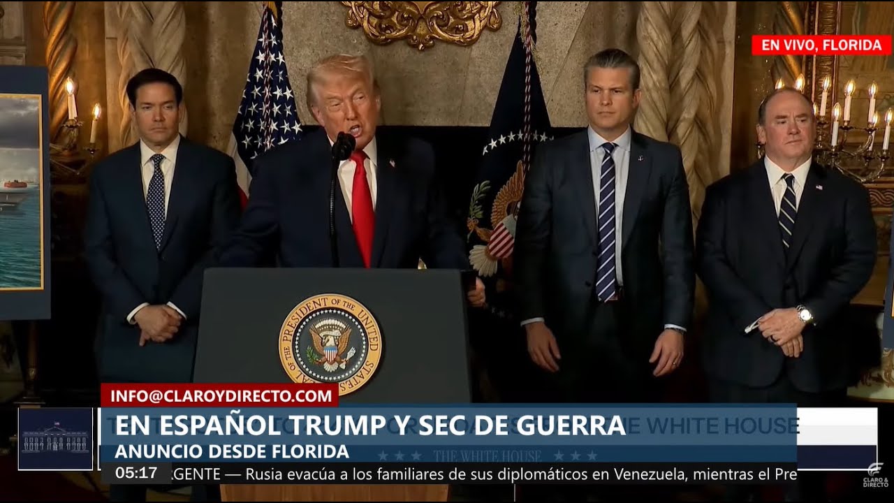 EN VIVO  Trump hará un "anuncio importante" con el secretario de Guerra Hegseth
