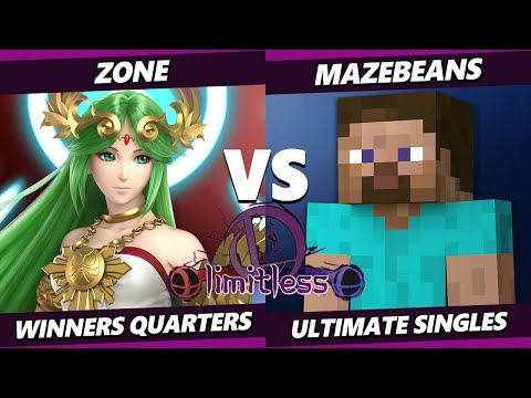 Limitless 1 - Zone (Palutena) Vs. Mazebeans (Steve) SSBU Ultimate Tournament