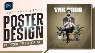 Biography Style Poster Design in Photoshop | Easy Photoshop Tutorial