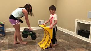 MIAH&amp;BRAYDEN Open Grave Digger with Experience Stadium Ramp from Monster Jam