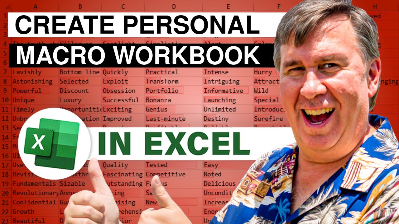 Excel Create A Personal Macro Workbook