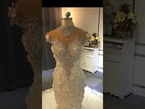 Mermaid wedding dress 2022 amazing beading details say...