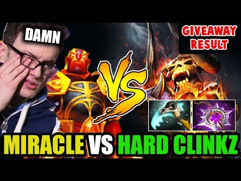 [Giveaway Result] In end of the Video | Miracle Ember Spirit VS Hard Clinkz Damn hard Game | Dota 2