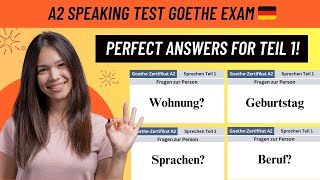 A2 Goethe Exam Sprechen Teil 1: Top Tips & Sample Answers (2025)