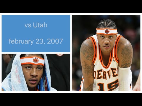 Carmelo Anthony 36 pts vs Utah Jazz Highlights (february 23, 2007)