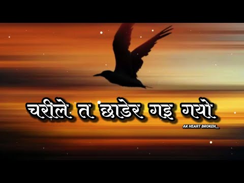 Charile Ta Chadera Gaigayo 🥺🥀| Ramkrishna Dhakal Nepali Song ( Lyrics ) AK Heart Broken 💔