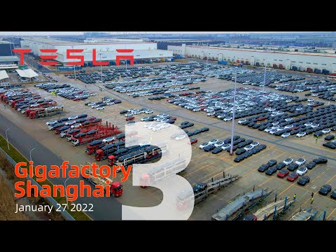 (January 27  2022) Tesla Gigafactory 3 Shanghai 4K Video