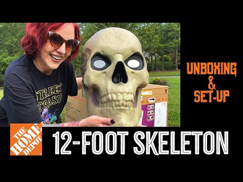 12 foot skeleton from Home Depot | Unboxing and set-up!