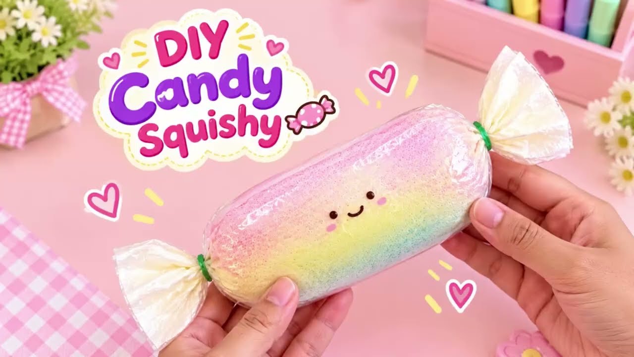 How to make a candy squishy easily| DIY Candy Squishy 🍬🌈 @ItsmeHanaa_h#diy#viralvideos