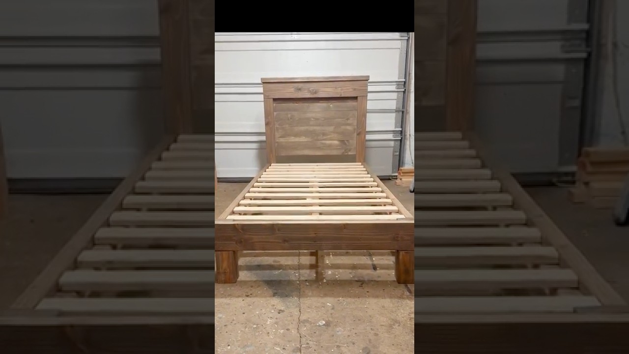 2 TOOL Simple Build Bed Frame with Free Plans!!!