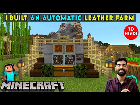 Navrit Gaming - I BUILT AN AUTOMATIC LEATHER FARM - MINECRAFT SURVIVAL GAMEPLAY IN HINDI #10