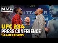 UFC 234 Press Conference Staredowns - MMA Fighting