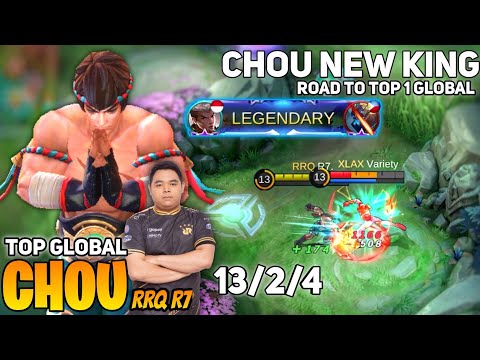 Solo Offlaner Chou Full Damage Build | Top Global Chou by RRQ R7 - Mobile Legends