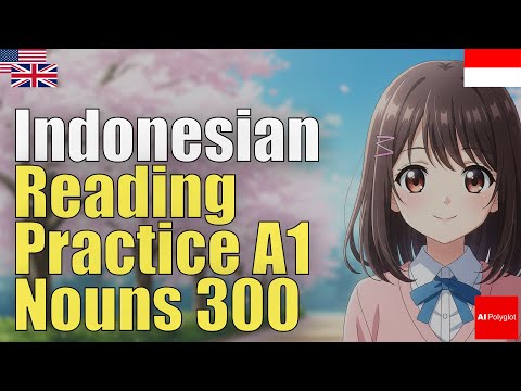 Indonesian Reading Practice A1 Nouns 300 | Natural Listening | Must-Know