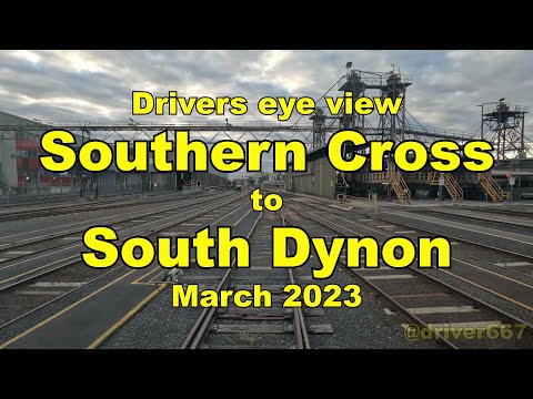 Drivers eye view, Southern Cross to South Dynon Locomotive Depot